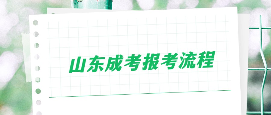 山東成考報考流程