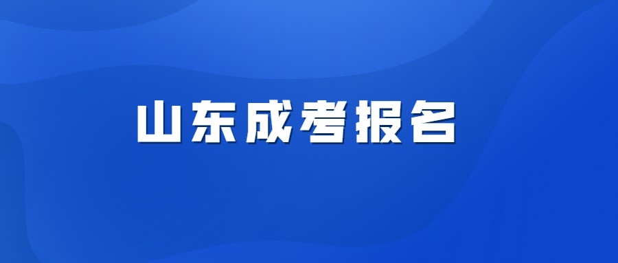 山東成考報名