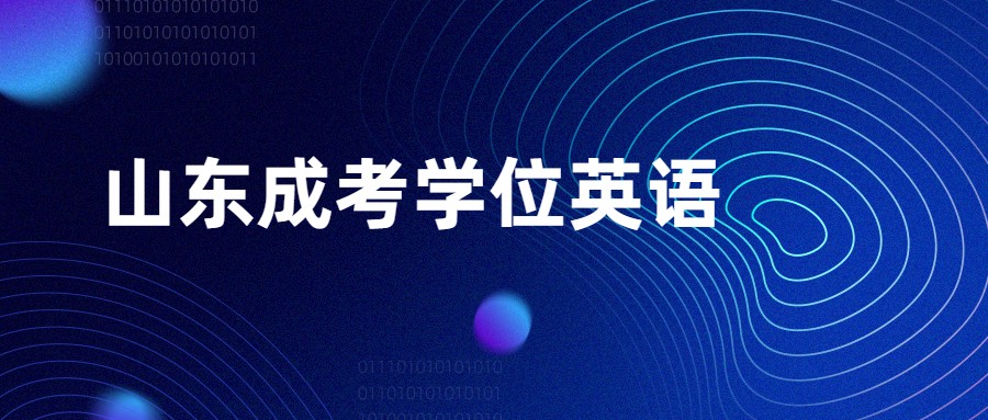 山東成考學位英語