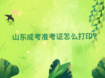 山東成考準(zhǔn)考證怎么打印