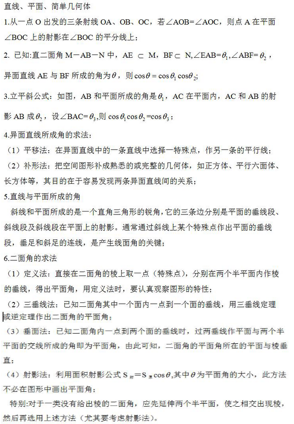 2022年山東成人高考高起點(diǎn)《數(shù)學(xué)》考點(diǎn)筆記（8）