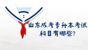 山東成考專升本考試科目有哪些?