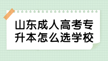 山東成人高考專升本
