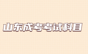 2024年山東成人高考考試科目是什么?