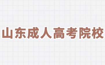 2024年山東省成人高考的院校有哪些?