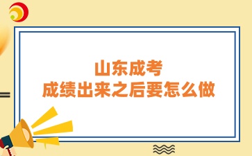 山東成考成績出來之后要怎么做